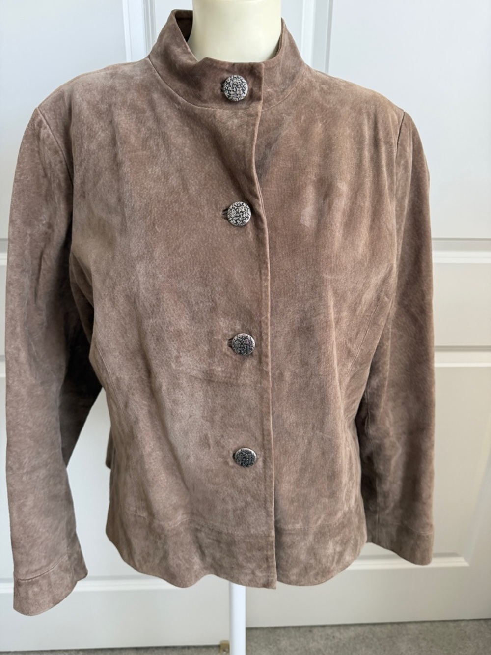 Chico's Genuine Leather Suede Jacket 
Size 2